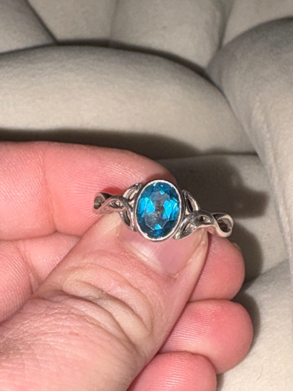 Sterling Silver Blueberry London Blue Topaz Ring